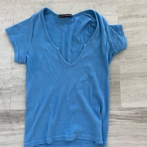 RARE Brandy Melville Blue v neck top